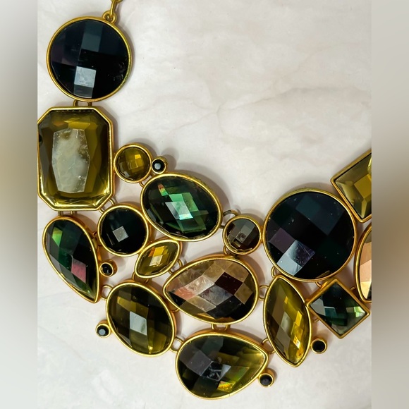Joan Rivers Large Gemstone Statement Necklace Vintage 90s - Picture 3 of 6